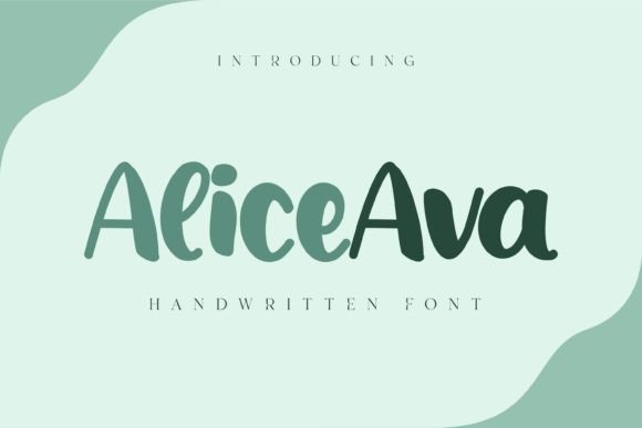 Alice Ava: A Script Handwritten Typeface for Editorial Design