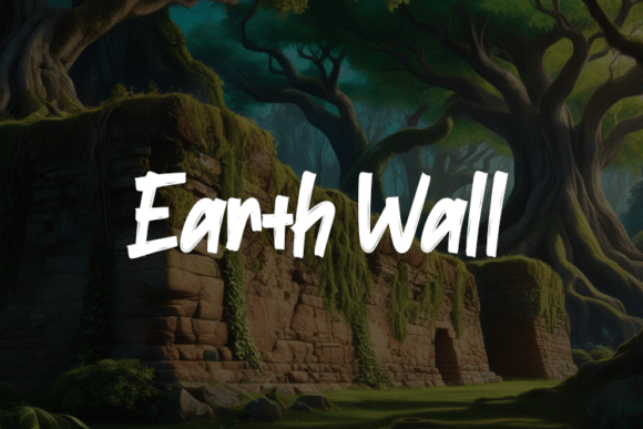 Earth Wall Font: Bold Script for Modern Branding