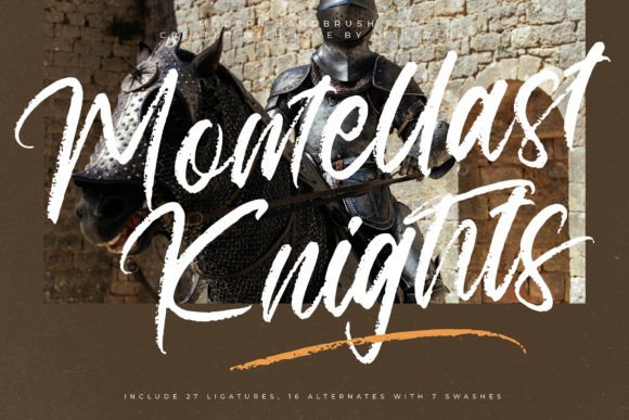 Elevate Brand Visuals with Montellast Knights Typeface