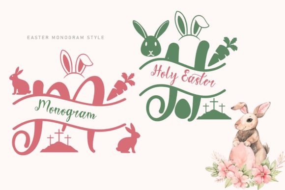 Holy Easter Monogram Font for Creative Projects