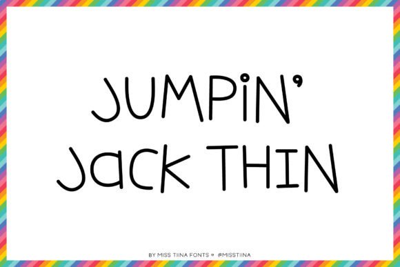 Jumpin Jack Thin Font