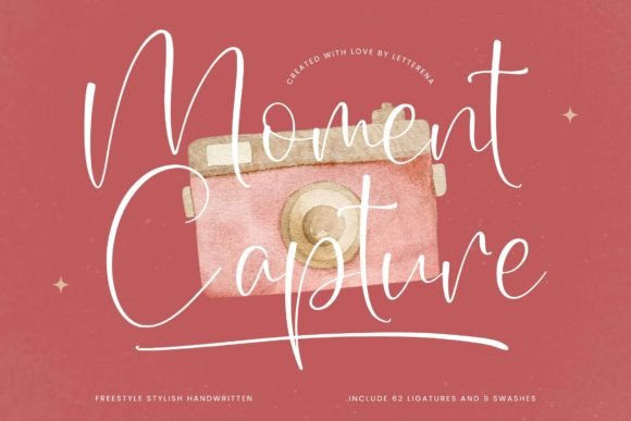 Moment Capture: A Modern Script Handwritten Font for Editors