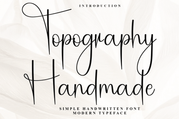 Topography Handmade Font for Business Branding